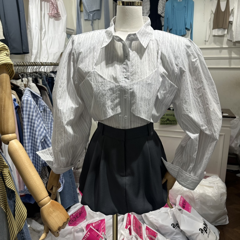 J.RITZY東大門實拍韓國女裝新品熱賣人氣26春夏襯衫蕾絲衫J.RITZY襯衫/蕾絲衫圖色2