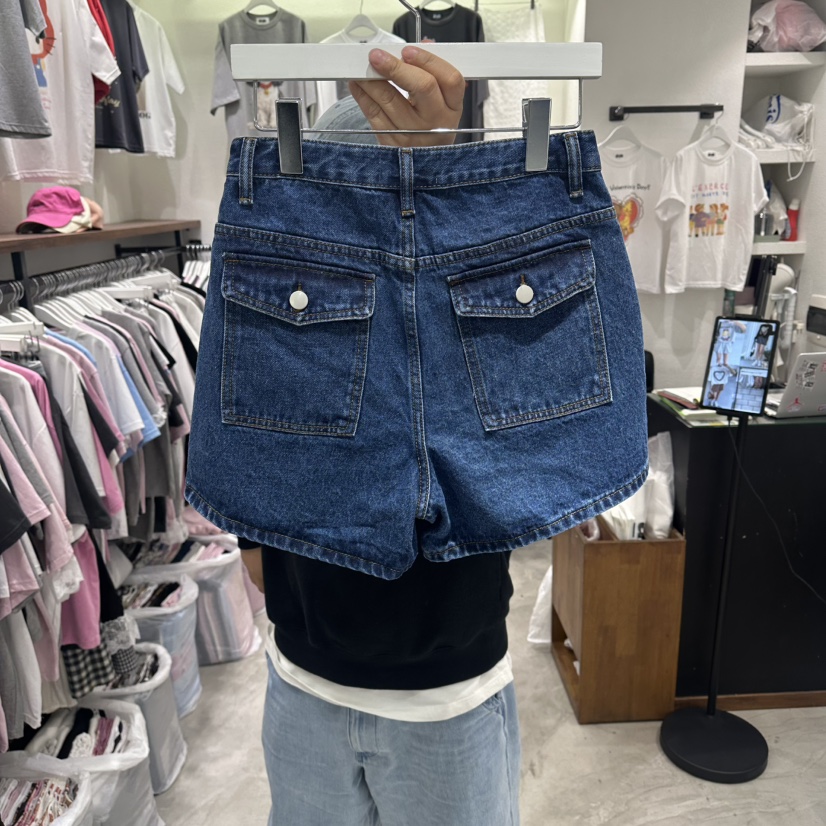 EVE韓國代購女裝新品真品時尚26春夏休閑人氣推薦短褲口袋EVE短褲