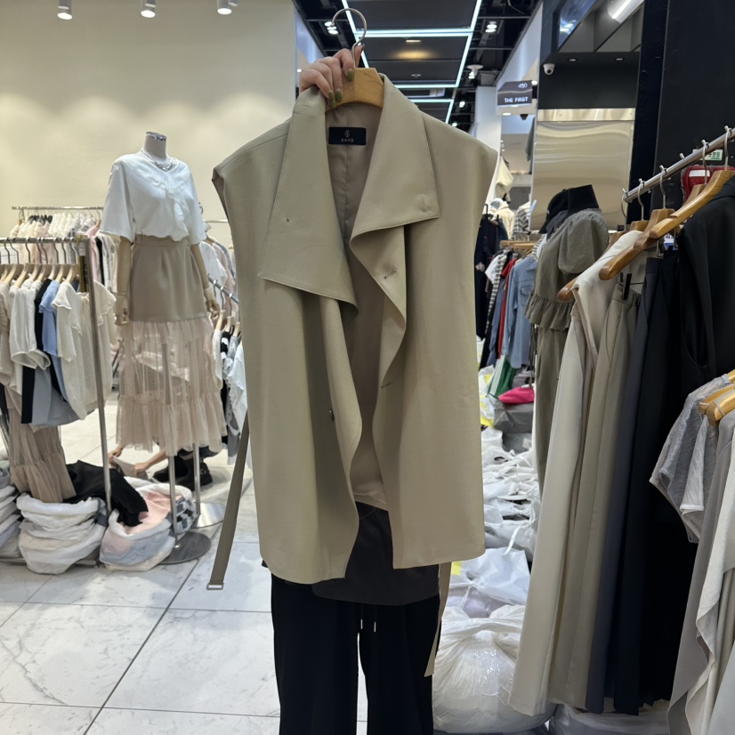 SANS東大門實拍韓國女士新品職業26夏季休閑26春夏時尚馬甲SANS馬甲圖色2