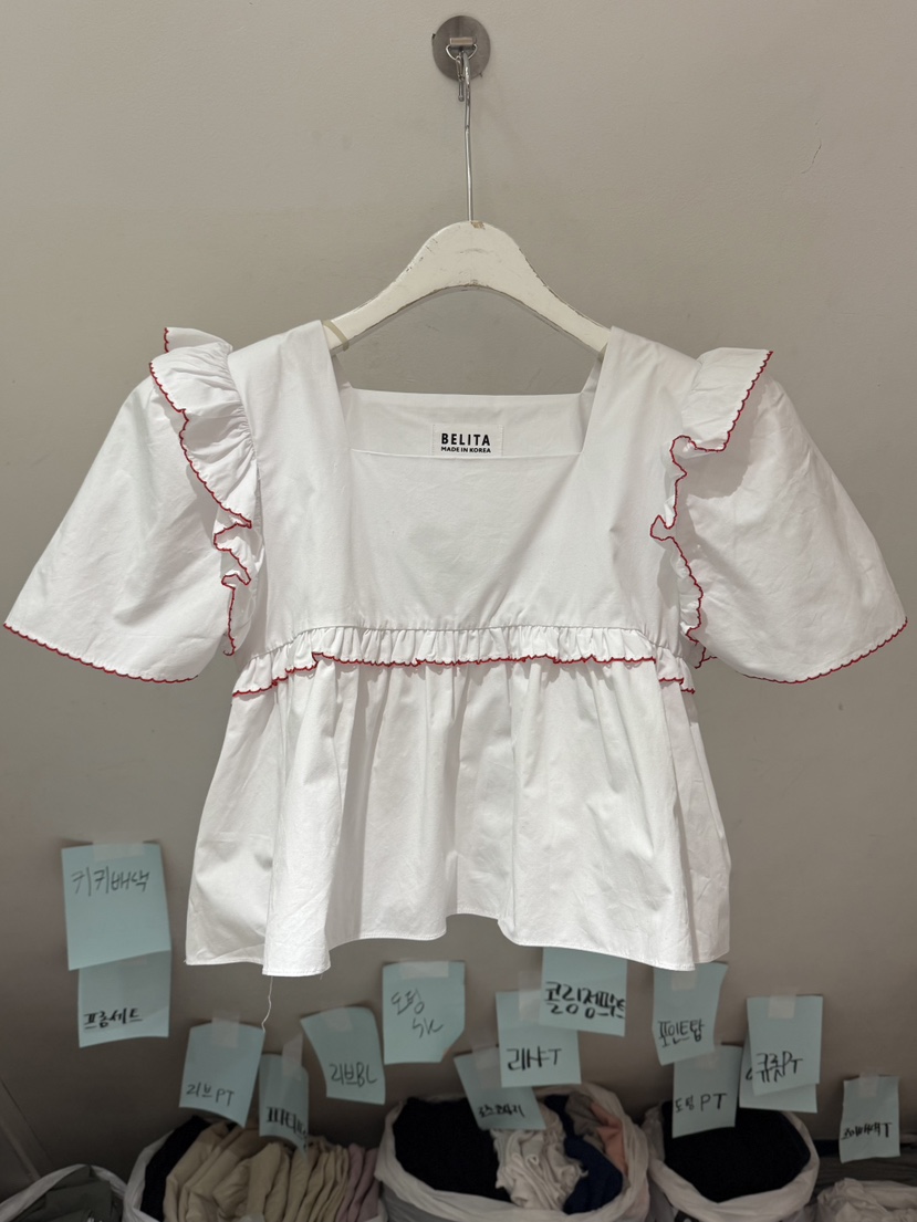 BELITA-L韓國代購女裝新款熱賣人氣26春夏26夏季襯衫蕾絲衫BELITA-L襯衫/蕾絲衫圖色1