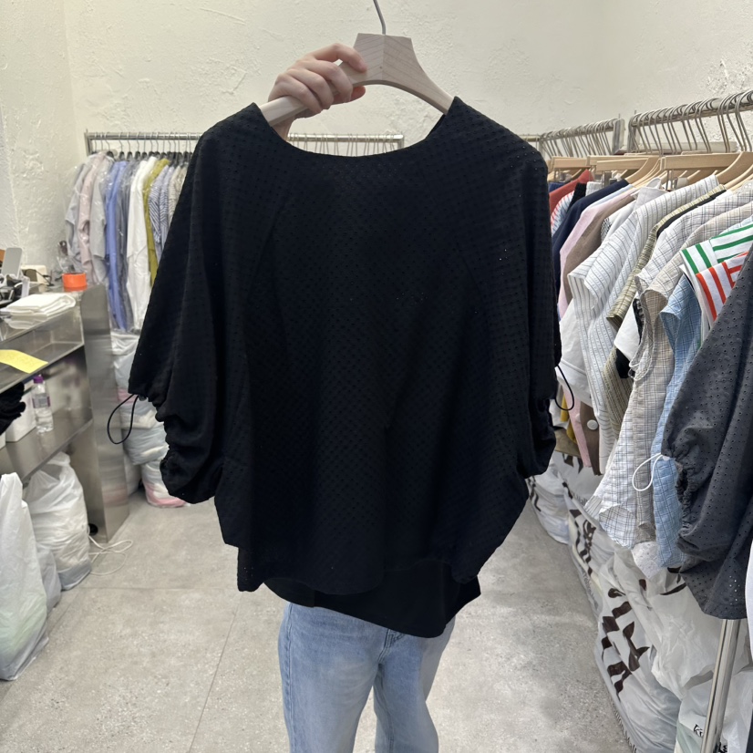 DA YLOG韓國直郵實拍女士新款26春夏人氣時尚襯衫蕾絲衫DA YLOG襯衫/蕾絲衫圖色3黑色