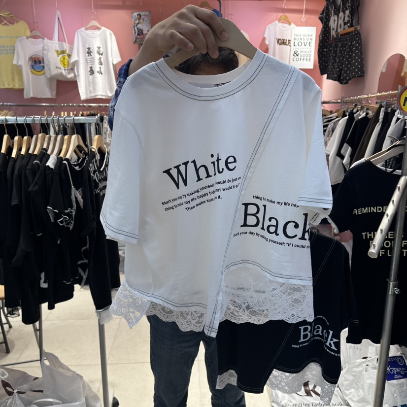 K STORY韓國直郵女裝新品時尚26春夏休閑職業26夏季推薦T恤K STORYT恤圖色1