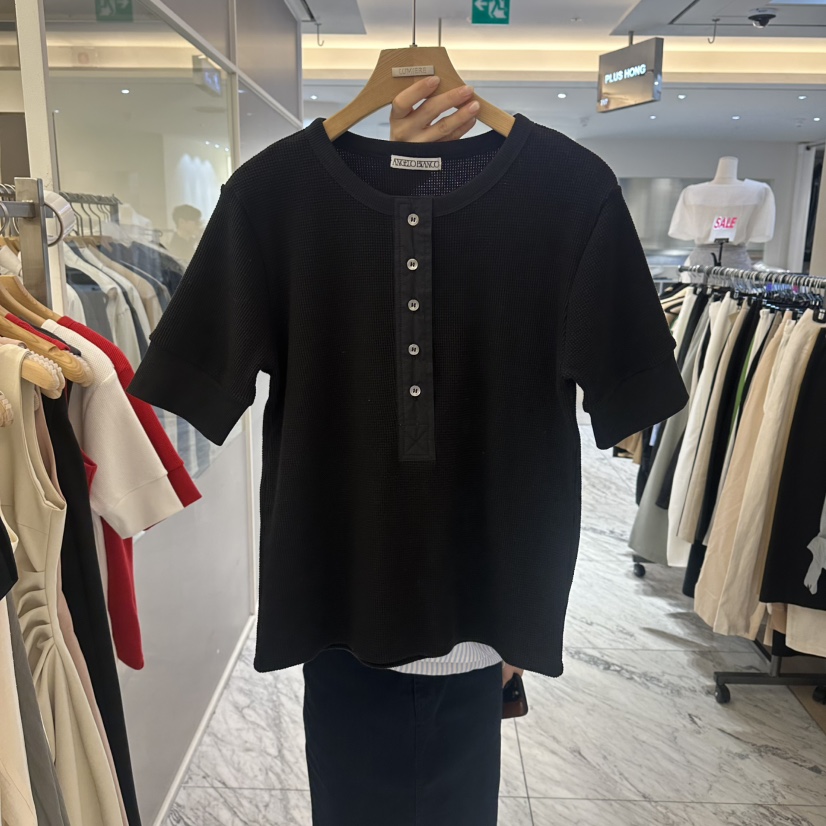 MER韓國代購女裝新品人氣時尚26夏季熱賣26春夏休閑職業T恤MER/ANGELO BIANCOT恤圖色3