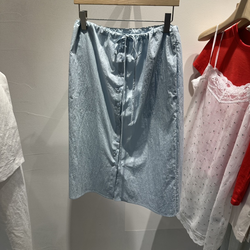 ROOM K-P韓國直郵實拍女士新品26春夏26夏季推薦長裙紐扣roomk長裙圖色2藍色