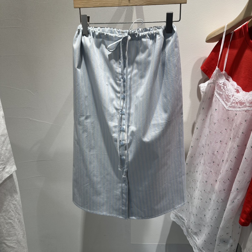 ROOM K-P韓國直郵實拍女士新品26春夏26夏季推薦長裙紐扣roomk長裙圖色3條紋