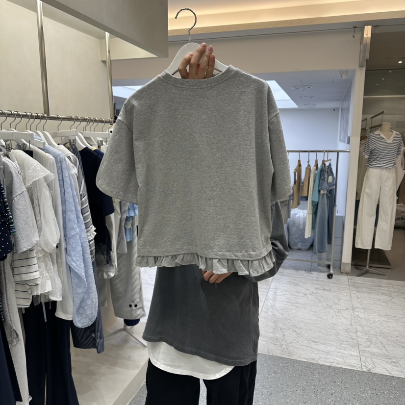 AFTERNOON東大門實拍韓國女裝新款職業26夏季休閑時尚T恤AFTERNOONT恤