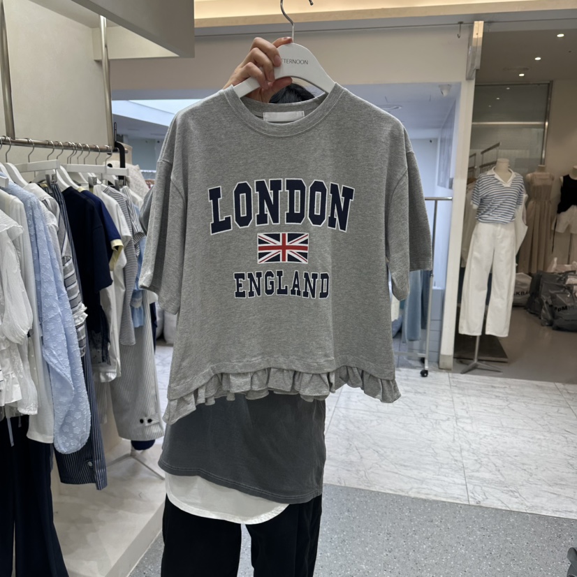 AFTERNOON東大門實拍韓國女裝新款職業26夏季休閑時尚T恤AFTERNOONT恤圖色2