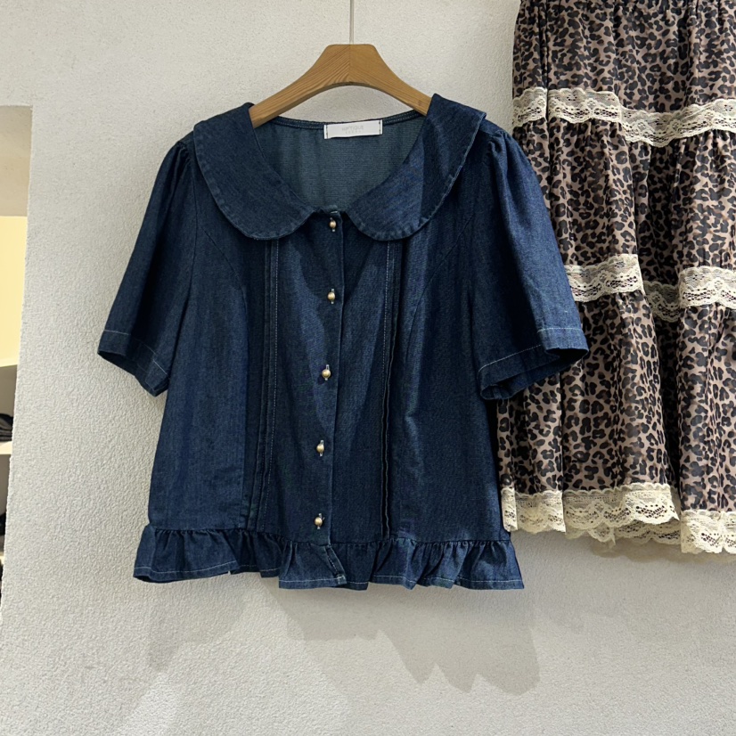 HIPTIQUE韓國直郵實拍女士新款推薦休閑襯衫蕾絲衫可愛的HIPTIQUE襯衫/蕾絲衫圖色2