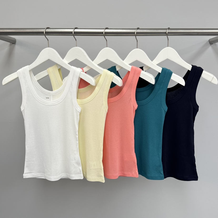 WATER/RIVER韓國代購女裝新款人氣推薦吊帶背心柔軟圓領WATER/RIVER吊帶/背心