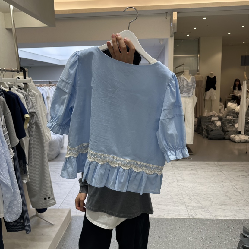 AFTERNOON東大門實拍韓國女士新品推薦時尚26春夏襯衫蕾絲衫AFTERNOON襯衫/蕾絲衫