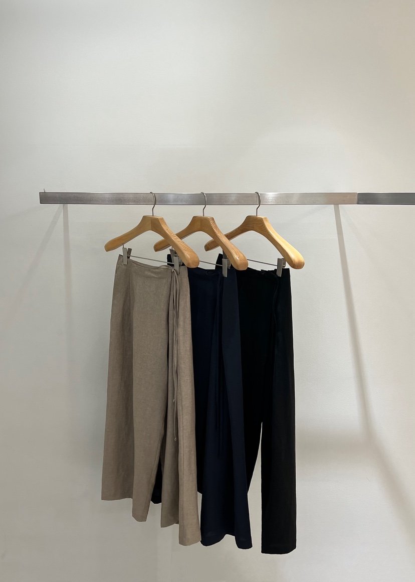 ONESTASTE韓國代購女士新品熱賣休閑26春夏休閑褲披肩亞麻TASTE/ONESTASTE休閑褲