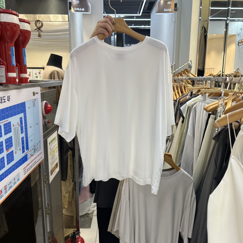 SANS韓國直郵女士新品26夏季職業熱賣人氣時尚26春夏T恤莫代爾SANST恤圖色1