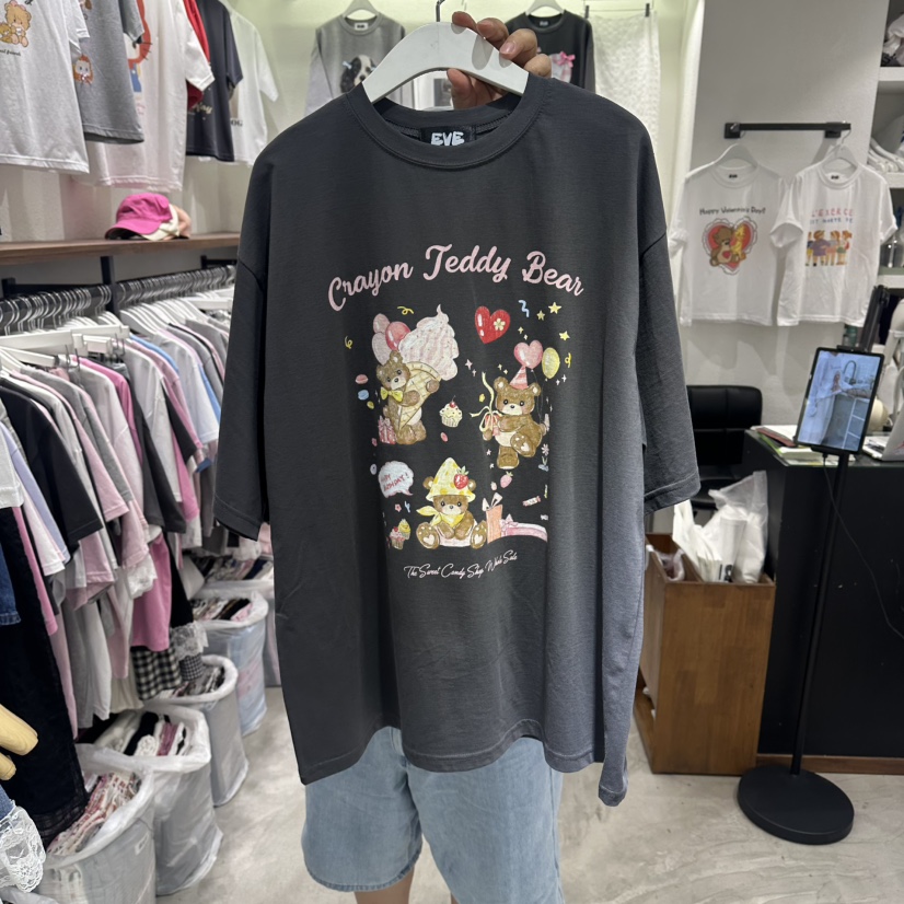 EVE韓國直郵女裝新品26夏季熱賣時尚休閑人氣職業26春夏T恤EVET恤圖色2