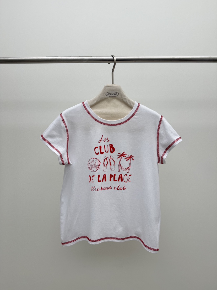 ONE MONE韓國直郵女裝新款職業休閑推薦26春夏時尚人氣T恤ONE MONET恤圖色1