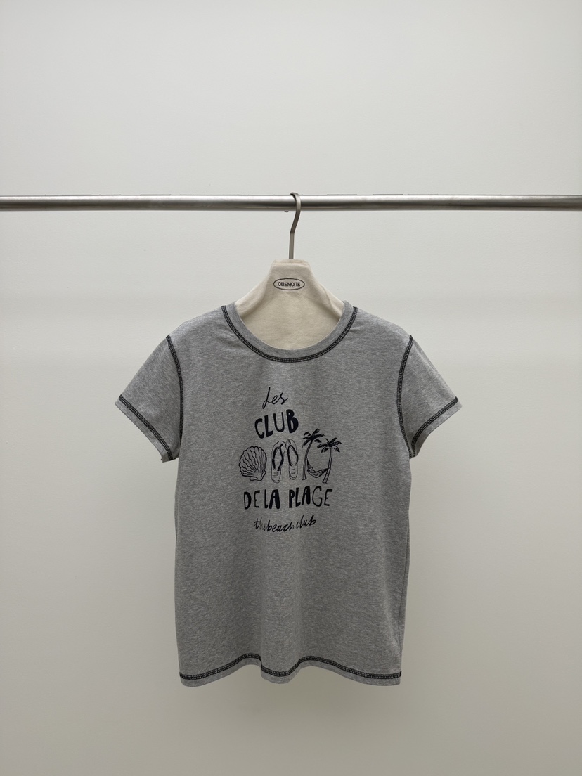 ONE MONE韓國直郵女裝新款職業休閑推薦26春夏時尚人氣T恤ONE MONET恤圖色2