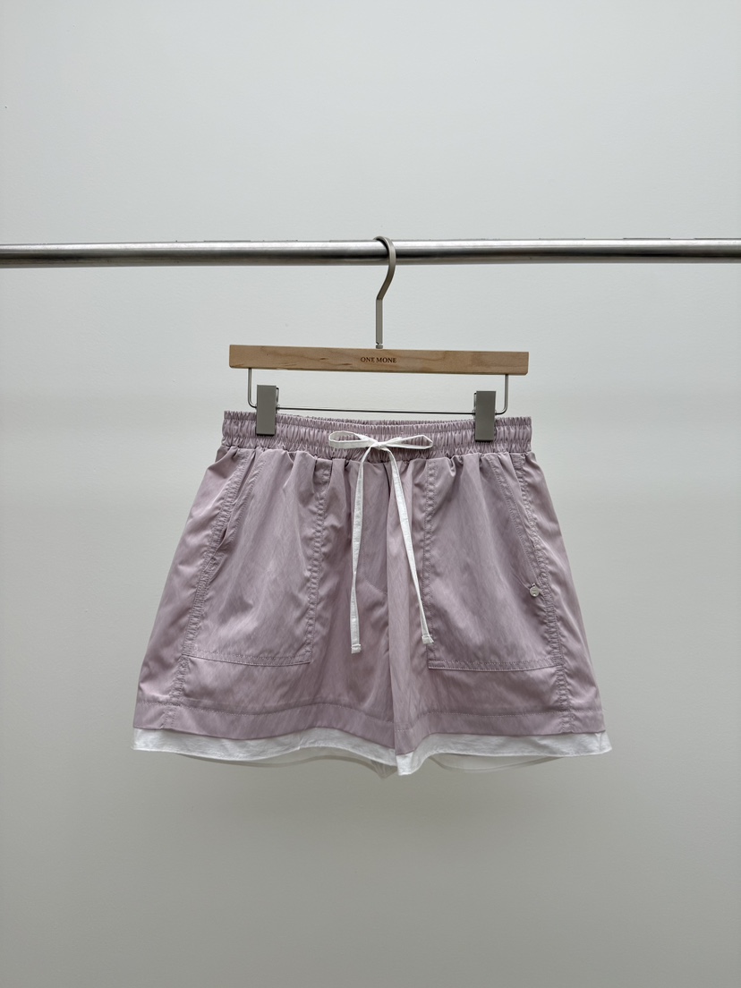 ONE MONE韓國東大門代購女士新品26夏季推薦職業熱賣短褲ONE MONE短褲圖色1