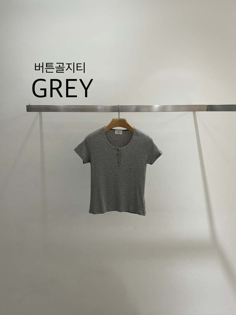 ONESTASTE韓國東大門直郵女士新品人氣休閑26春夏T恤紐扣羅紋TASTE/ONESTASTET恤圖色4