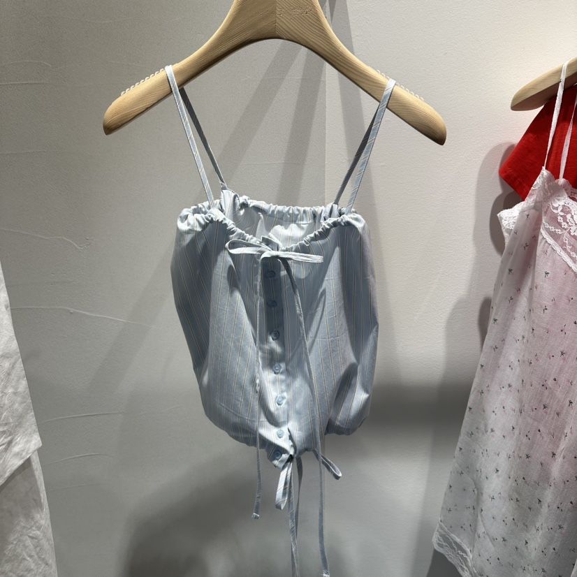 ROOM K-P韓國東大門代購女裝新品人氣26夏季吊帶背心紐扣roomk吊帶/背心