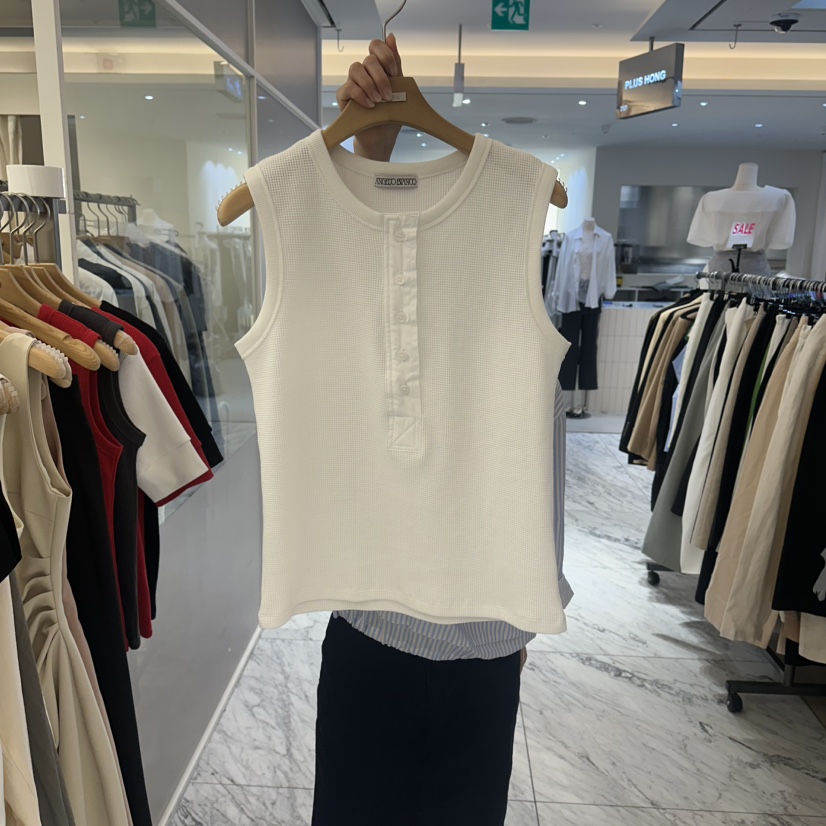 MER韓國直郵女士新款26夏季熱賣職業26春夏時尚推薦吊帶背心MER/ANGELO BIANCO吊帶/背心圖色1