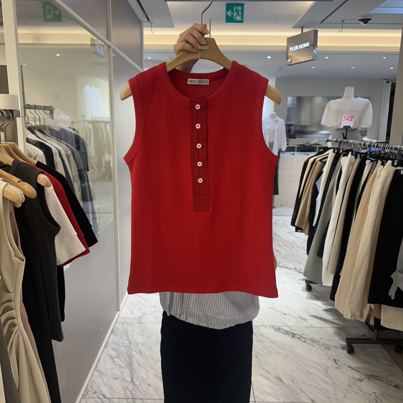 MER韓國直郵女士新款26夏季熱賣職業26春夏時尚推薦吊帶背心MER/ANGELO BIANCO吊帶/背心圖色3