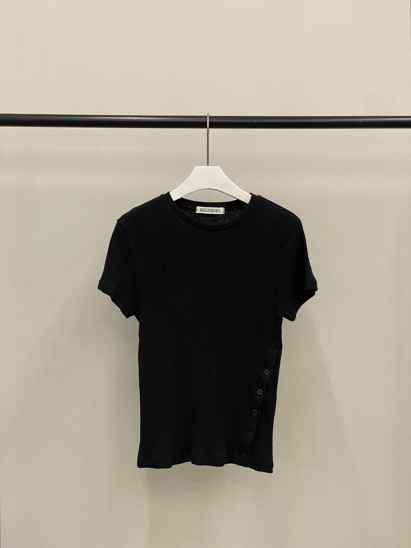 MUCH MORE/JACKPOT韓國東大門代購女士新品推薦T恤紐扣MUCH MORE/JACKPOTT恤圖色3