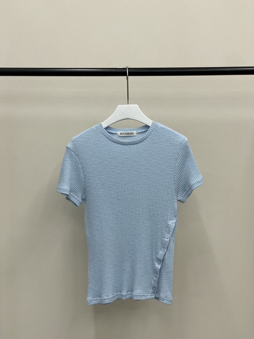 MUCH MORE/JACKPOT韓國東大門代購女士新品推薦T恤紐扣MUCH MORE/JACKPOTT恤圖色6