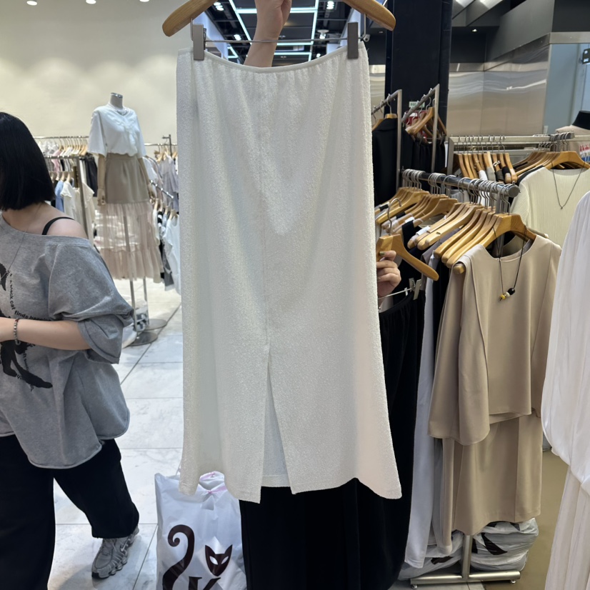 SANS韓國直郵實拍女裝新款職業休閑26夏季時尚推薦長裙蕾絲SANS長裙