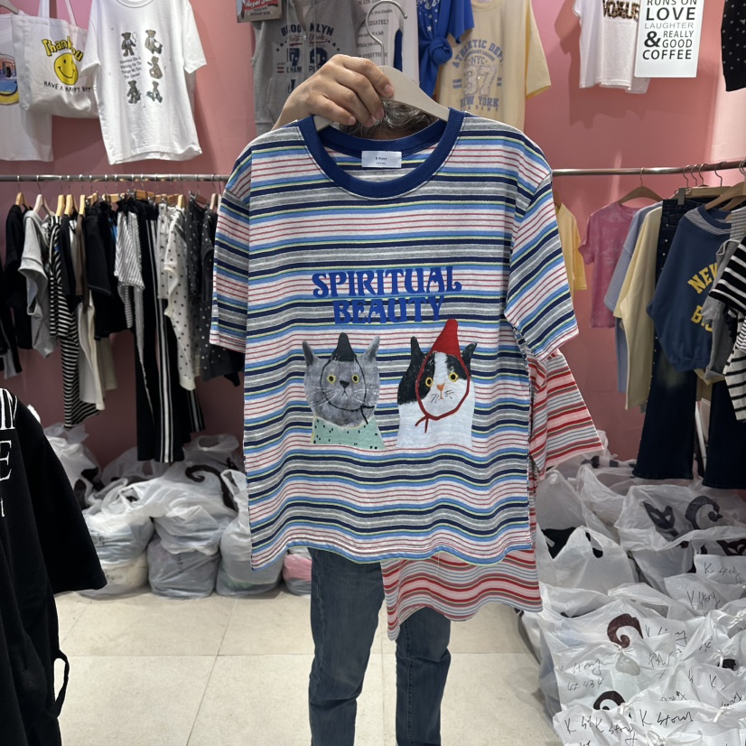 K STORY東大門實拍韓國女裝新款時尚休閑推薦26夏季職業T恤K STORYT恤圖色1