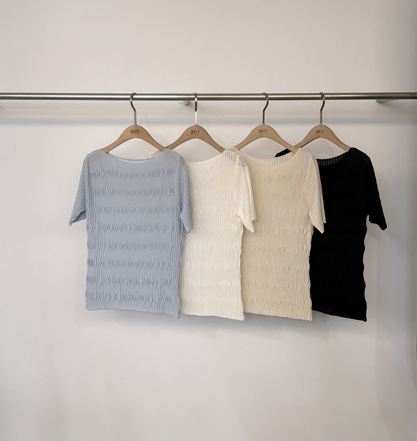 TWENTY FOUR SEVEN24-7韓國東大門代購女裝新品人氣襯衫蕾絲衫褶皺TEWNTY FOUR SEVEN24-7襯衫/蕾絲衫