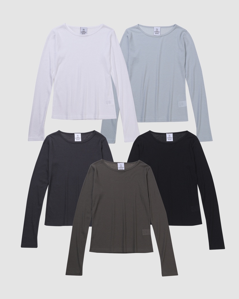 GVR COMPANY/RAWOO韓國直郵實拍女士新品休閑長袖T恤透視亞麻GVR COMPANY/RAWOO長袖T恤