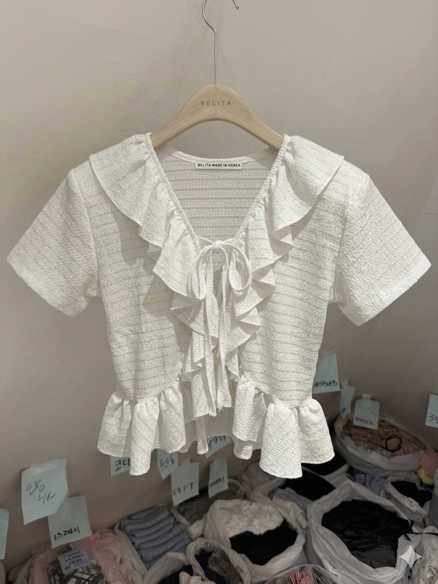 BELITA-L韓國東大門直郵女裝新款時尚26春夏職業襯衫蕾絲衫BELITA-L襯衫/蕾絲衫圖色1