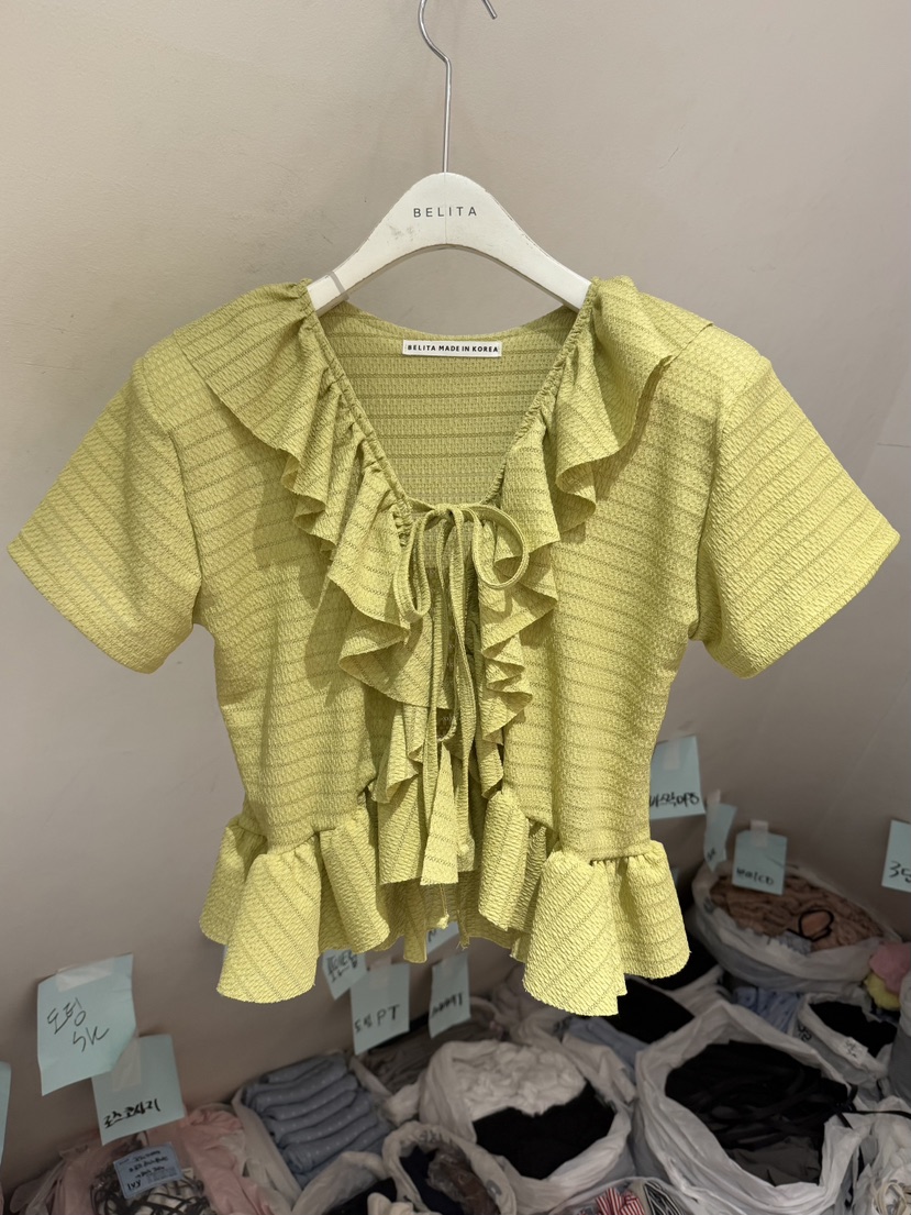 BELITA-L韓國東大門直郵女裝新款時尚26春夏職業襯衫蕾絲衫BELITA-L襯衫/蕾絲衫圖色2