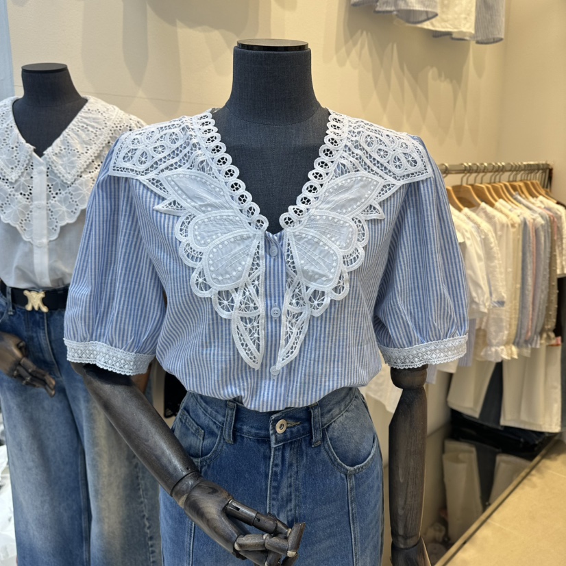 2nd B-S韓國東大門代購女裝新品休閑時尚26夏季襯衫蕾絲衫2nd B-S襯衫/蕾絲衫圖色1