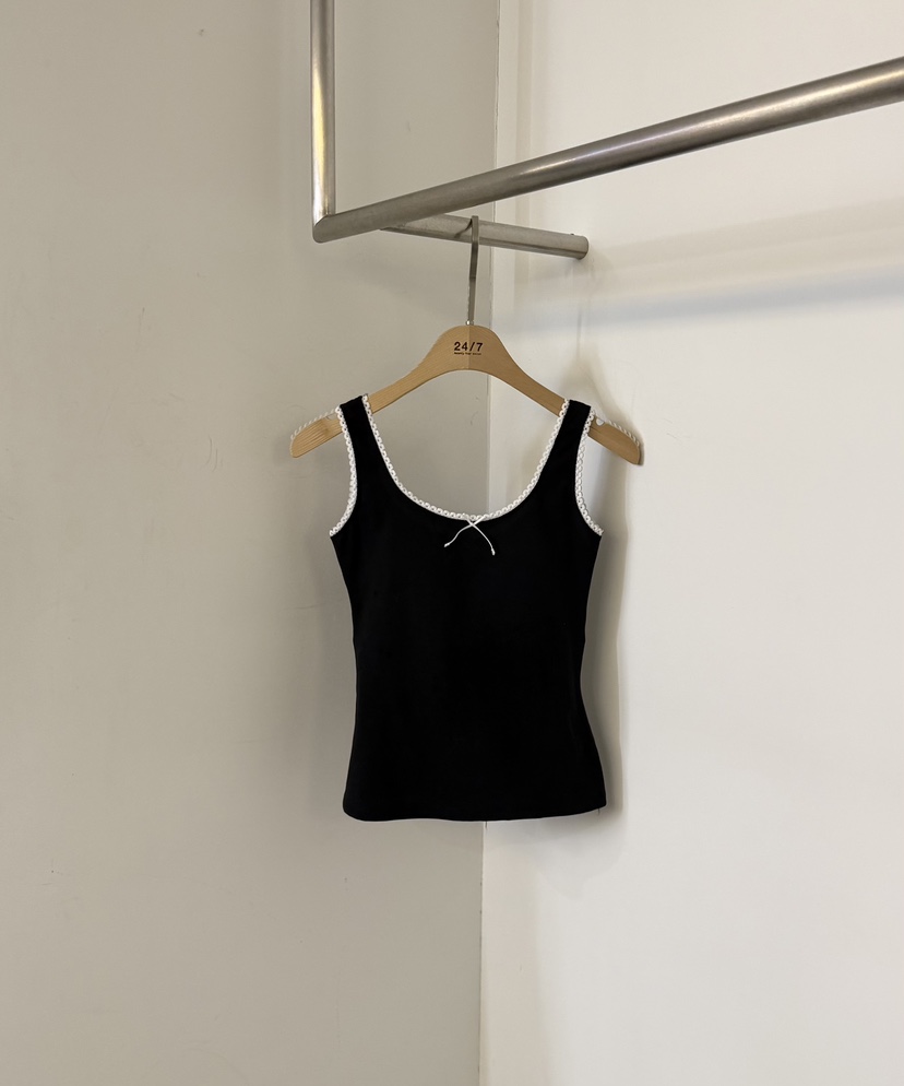 TWENTY FOUR SEVEN24-7韓國直郵女裝新款26夏季吊帶背心無袖緞帶TEWNTY FOUR SEVEN24-7吊帶/背心圖色2