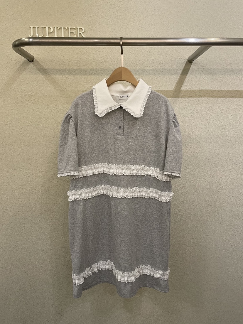 JUPITER韓國東大門直郵女士新品26春夏時尚26夏季連衣裙蕾絲JUPITER連衣裙圖色1