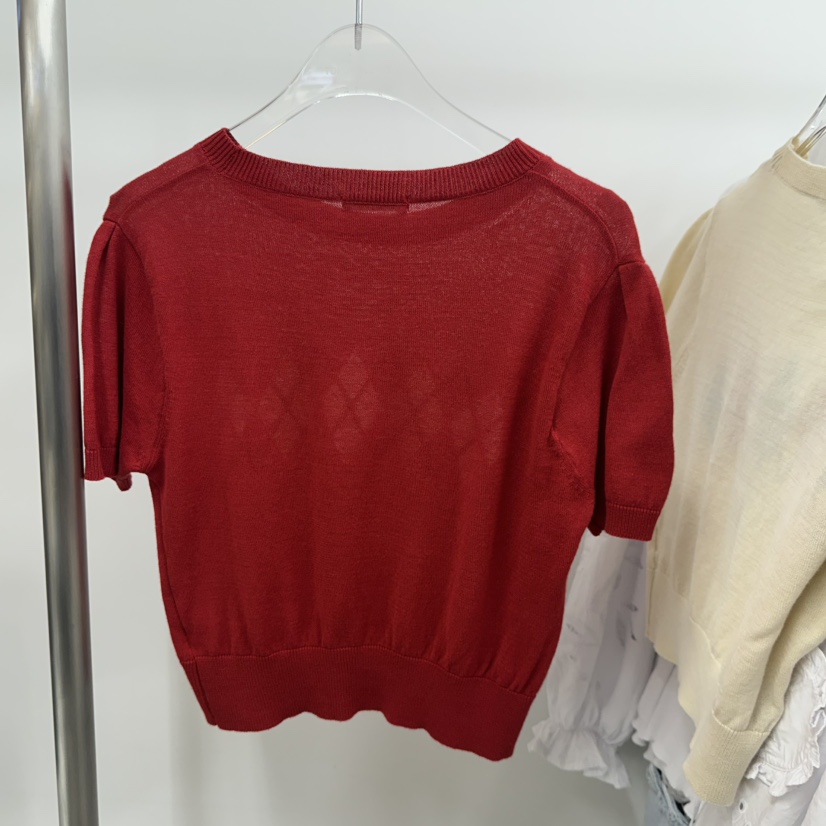 TOPDRESSING韓國直郵實拍女裝新款職業熱賣時尚針織衫格紋TOPDRESSING針織衫