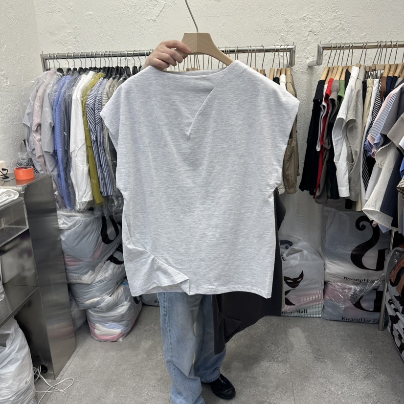 DA YLOG東大門實拍韓國女裝新品26春夏職業時尚人氣T恤船領DA YLOGT恤圖色2