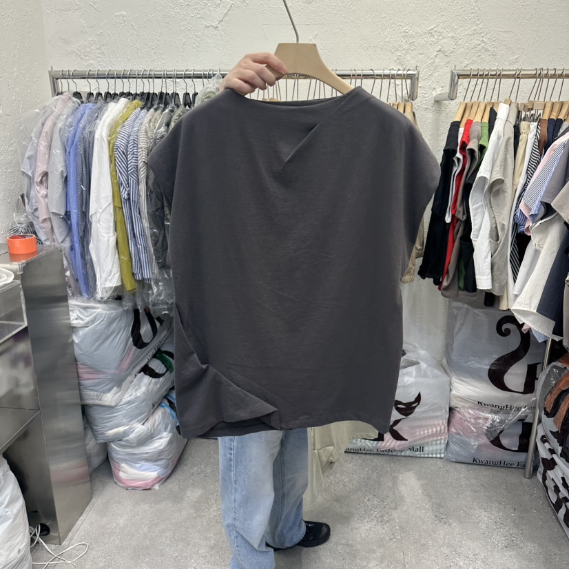 DA YLOG東大門實拍韓國女裝新品26春夏職業時尚人氣T恤船領DA YLOGT恤圖色3