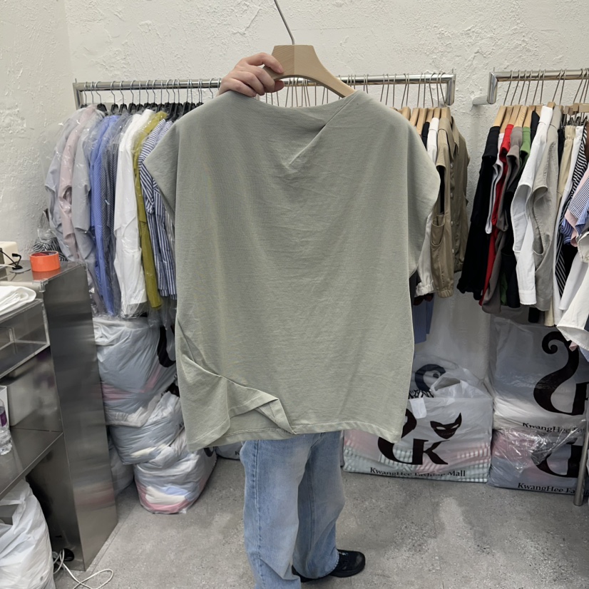 DA YLOG東大門實拍韓國女裝新品26春夏職業時尚人氣T恤船領DA YLOGT恤圖色4