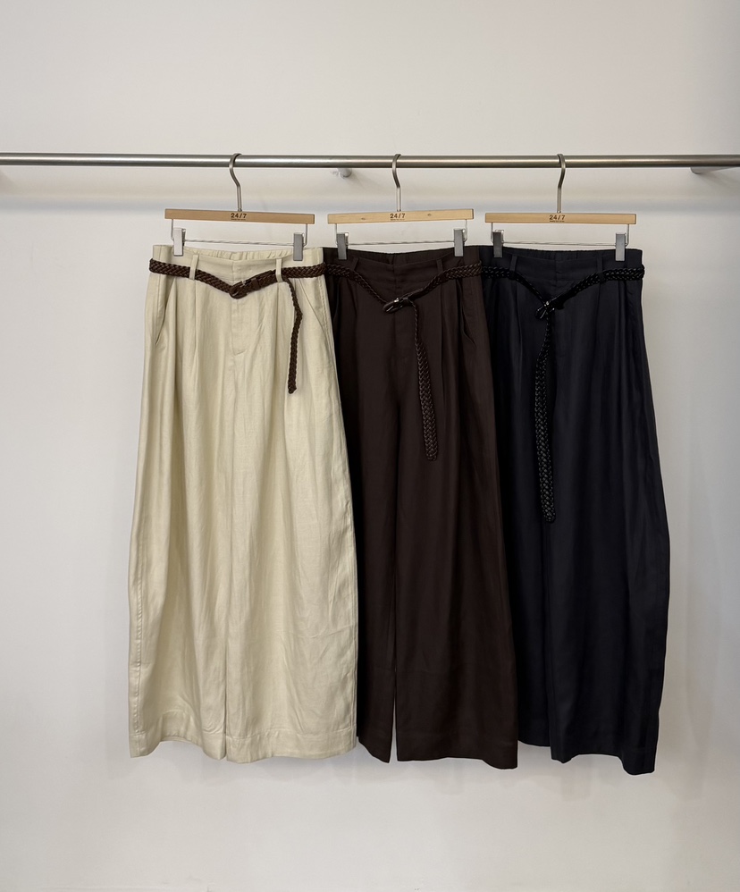 TWENTY FOUR SEVEN24-7東大門實拍韓國女士新品熱賣休閑褲亞麻布TEWNTY FOUR SEVEN24-7休閑褲