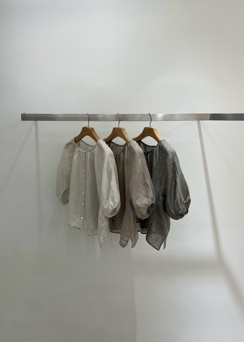 ONESTASTE韓國直郵女裝新款休閑熱賣時尚襯衫蕾絲衫褶皺亞麻TASTE/ONESTASTE襯衫/蕾絲衫