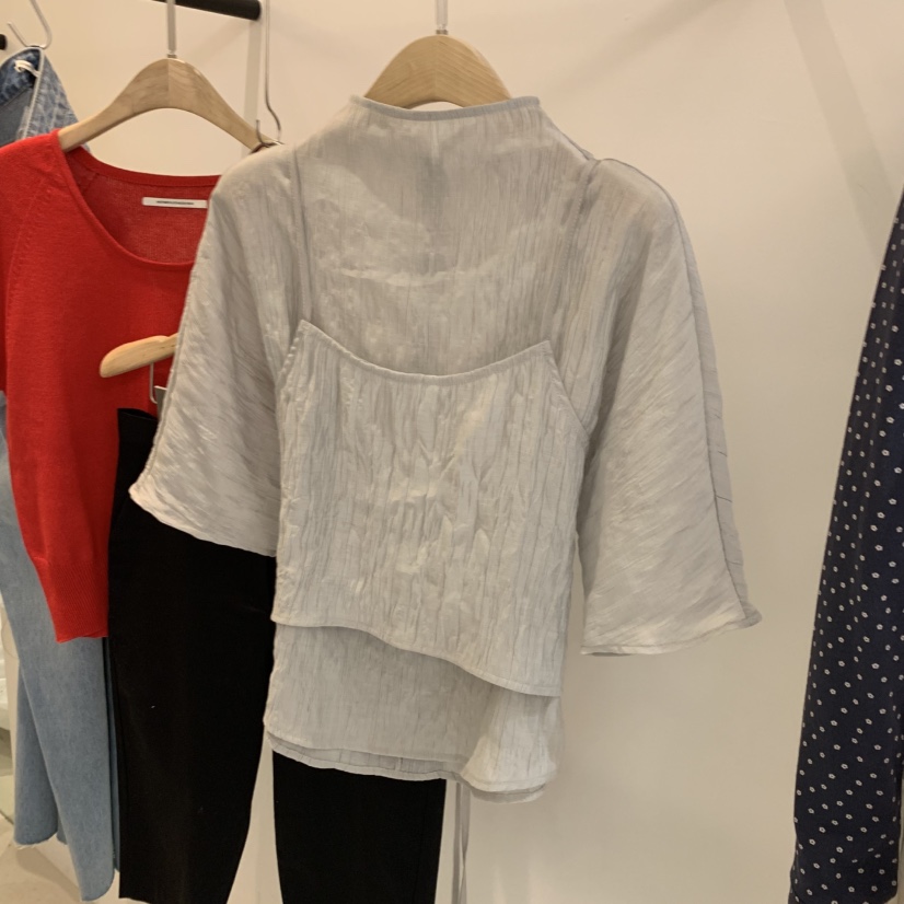 PLATE東大門實拍韓國女士新品推薦時尚熱賣26夏季襯衫蕾絲衫PLATE襯衫/蕾絲衫圖色2