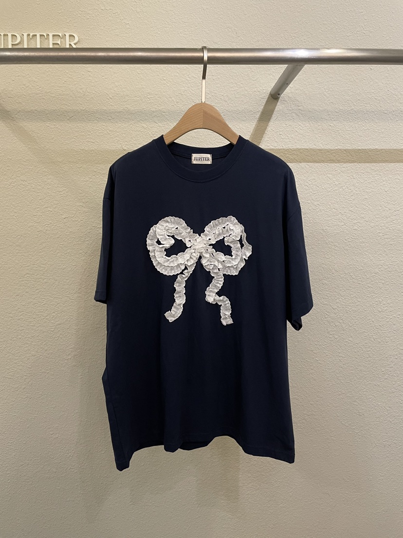 JUPITER韓國東大門直郵女裝新品熱賣人氣26夏季T恤蕾絲絲帶JUPITERT恤圖色2