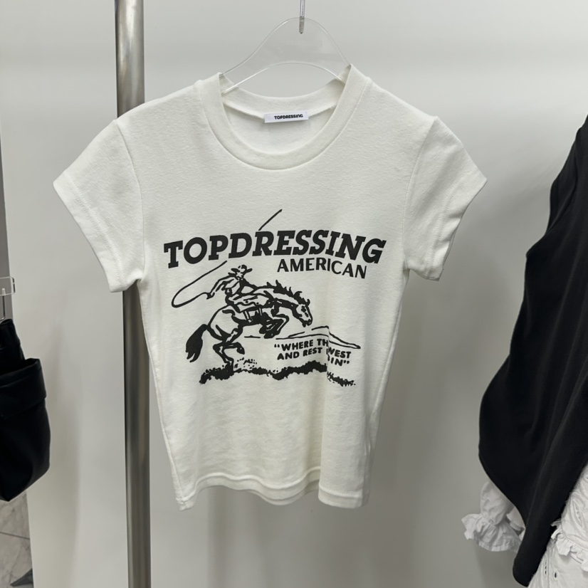 TOPDRESSING韓國東大門代購女士新款26夏季人氣推薦職業T恤TOPDRESSINGT恤圖色1