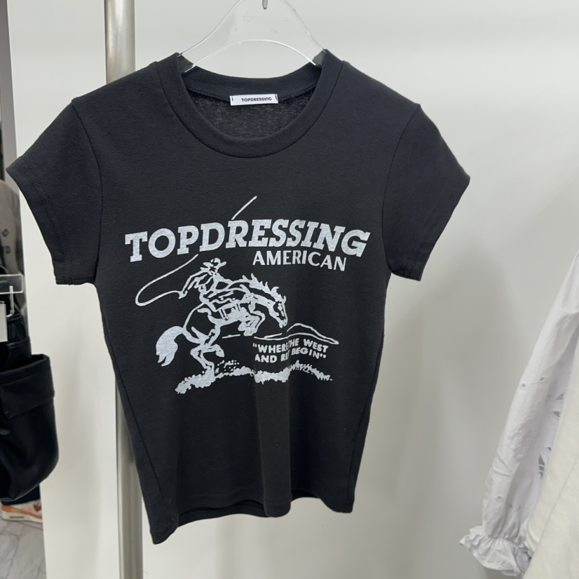 TOPDRESSING韓國東大門代購女士新款26夏季人氣推薦職業T恤TOPDRESSINGT恤圖色2