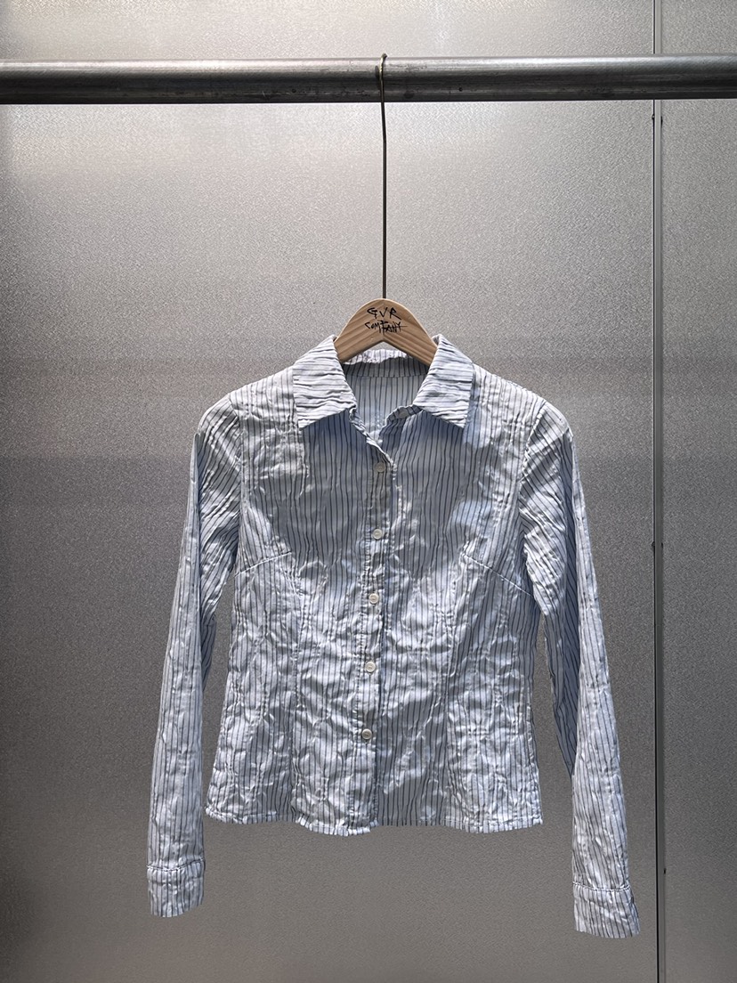 GVR COMPANY/RAWOO韓國直郵實拍女士新款熱賣襯衫蕾絲衫條紋GVR COMPANY/RAWOO襯衫/蕾絲衫圖色2