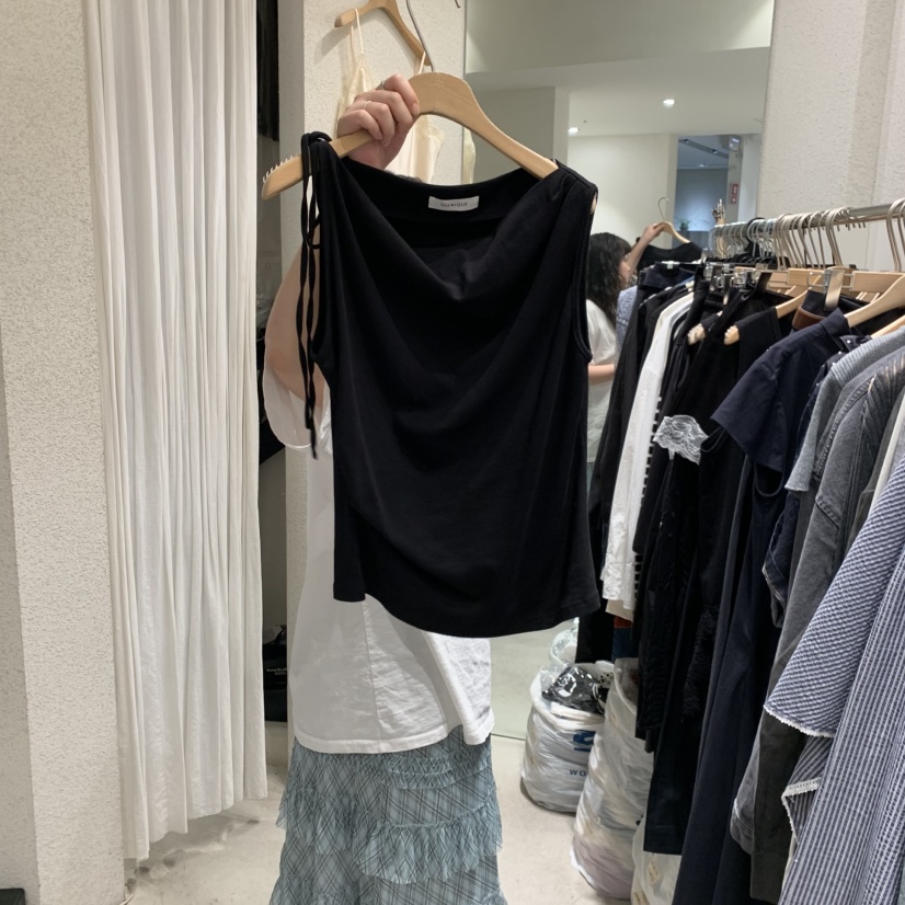 SSEMIENNE韓國東大門代購女裝新款時尚26夏季吊帶背心褶皺SSENIQUE/SSEMIENNE吊帶/背心圖色4