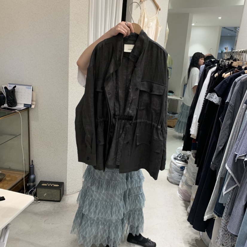 SSEMIENNE韓國直郵實拍女裝新品人氣推薦職業26春夏夾克亞麻SSENIQUE/SSEMIENNE夾克圖色2