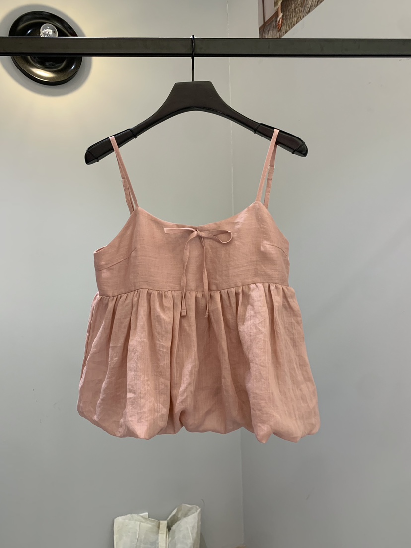 SOFTNESS韓國東大門代購女士新款26春夏休閑吊帶背心亞麻Softness/Cosmic吊帶/背心圖色2