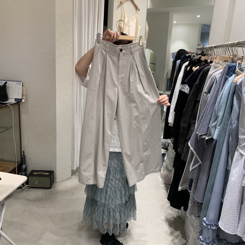 SSEMIENNE東大門實拍韓國女裝新品26春夏熱賣休閑褲不含腰帶SSENIQUE/SSEMIENNE休閑褲圖色2